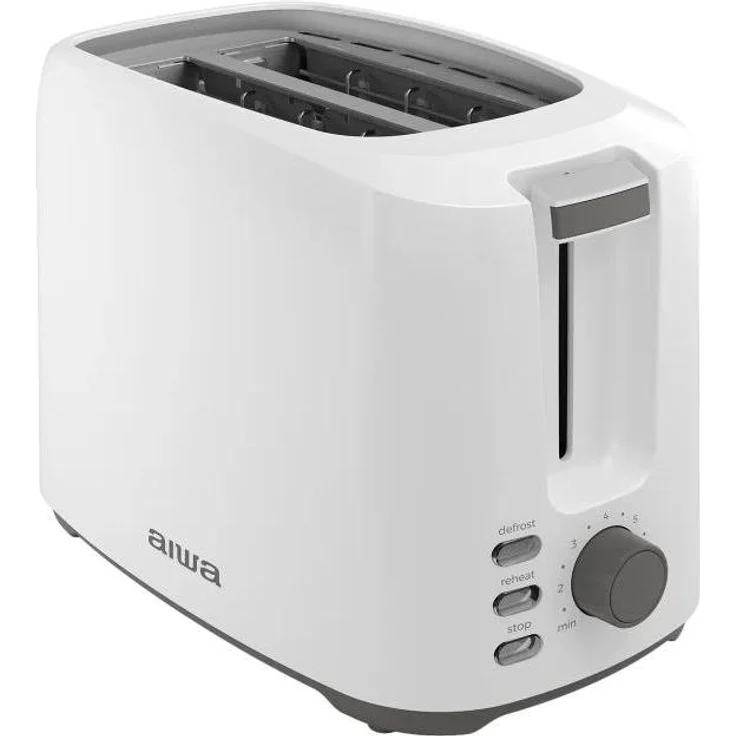 Aiwa Asatan Toaster, 750W mit 2 Schlitzen, 7 Bräunungsstufen, weiss