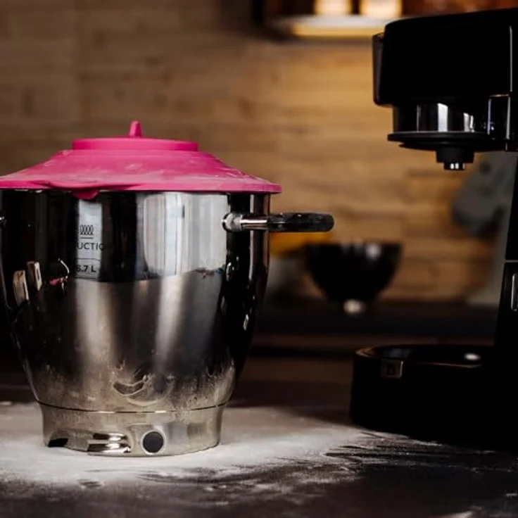 Kenny Professional Silikon Profi-Frischhaltedeckel "Überzieher" kompatibel mit Kenwood Cooking Chef XL Connect, spülmaschinenfest mit Airlock-Ventil, Aquamarin – Bild 10