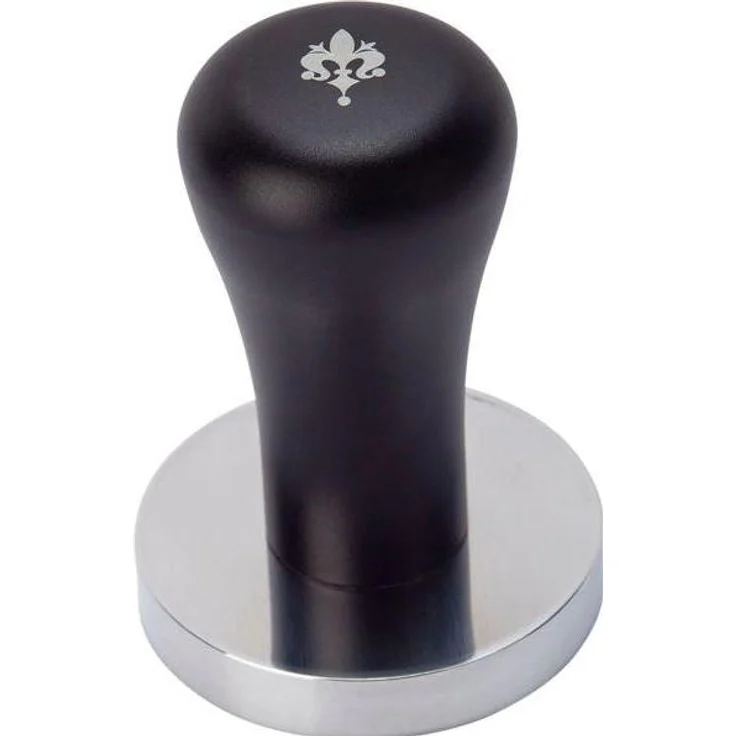 Eureka Tamper Extra-Light 58mm, Zubehör für Kaffeemaschinen, Schwarz/Silber, ergonomischer Griff mit gleichmäßiger Presskraft