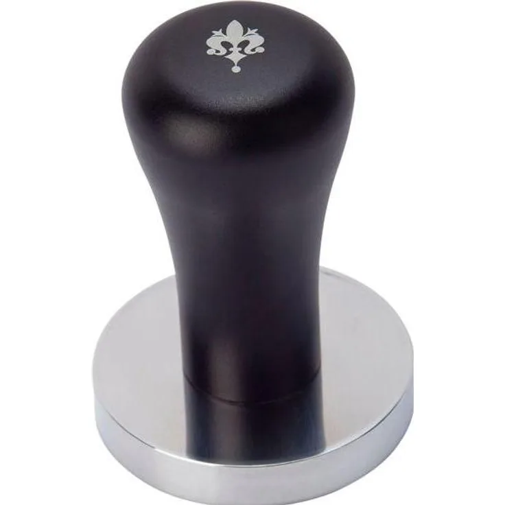 Eureka Tamper Extra-Light 58mm, Zubehör für Kaffeemaschinen, Schwarz/Silber, ergonomischer Griff mit gleichmäßiger Presskraft