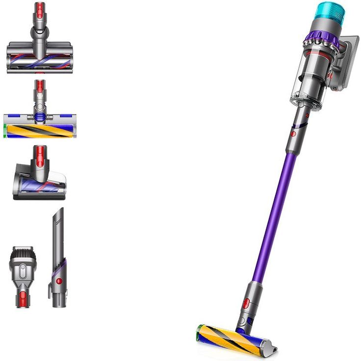 Dyson Gen5detect Absolute, Akku-Hand-und Stielstaubsauger, 752 W Grey/Purple