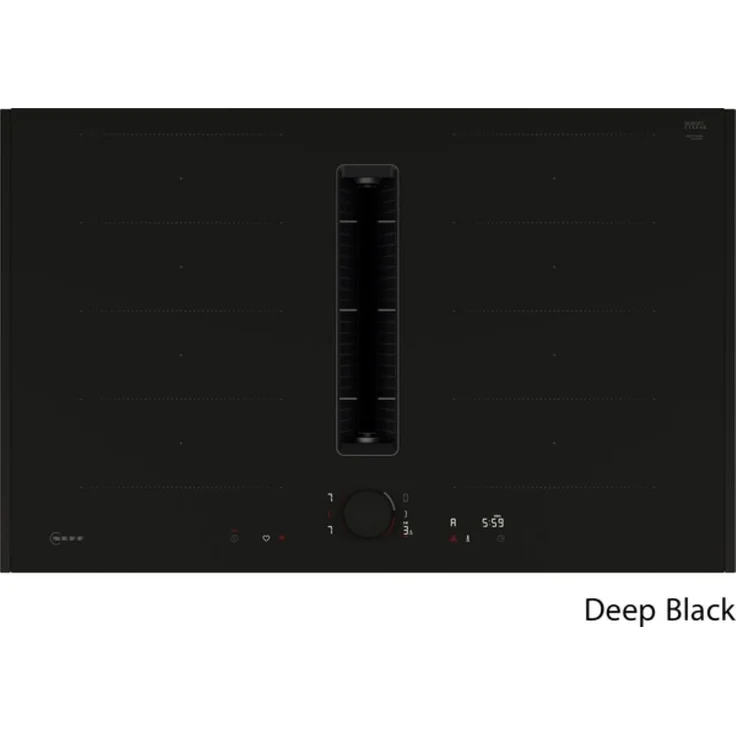 NEFF Flex-Induktions-Kochfeld N 90 V68YYX4B0, 80 cm mit Twist Pad Bedienung und Dunstabzug, mattschwarz