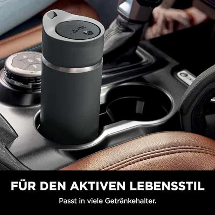 Ninja 400 ml Sip Perfect Thermosflasche, BPA-frei, spülmaschinenfest, auslaufsicher, in Schwarz, DW1603EUUKBK – Bild 4
