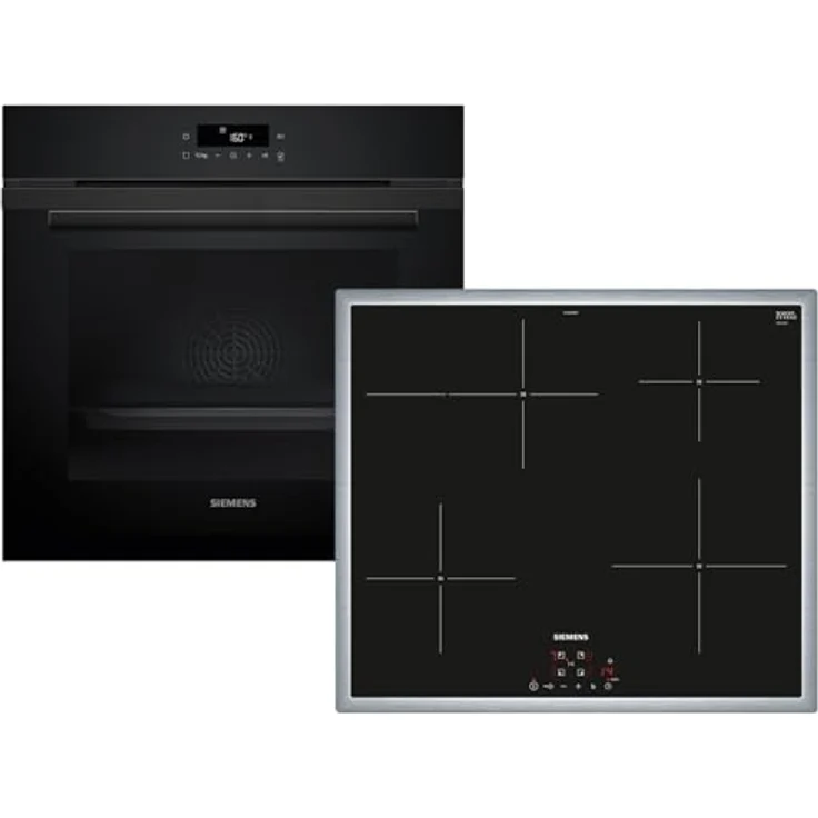 Siemens Set PQ223IA00Z, Pyrolyse Backofen HB271ABB3 + Induktionskochfeld EH64KBFB5E, 5 Backofenfunktionen, activeClean, powerBoost, Deep black inox – Bild 1