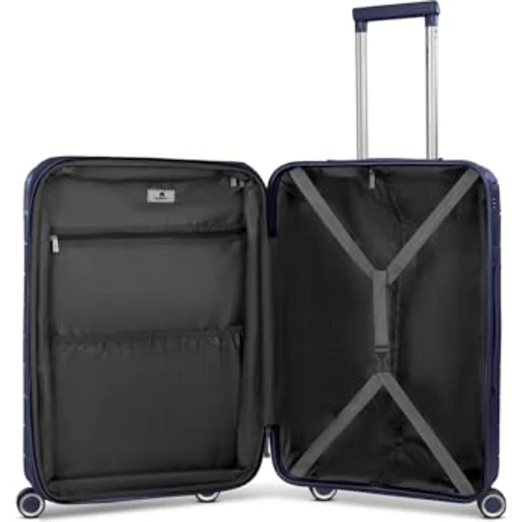 Franky Trolleyset London, 4 Rollen, (3-teilig, 3 tlg), Polycarbonat, Schwarz – Bild 5