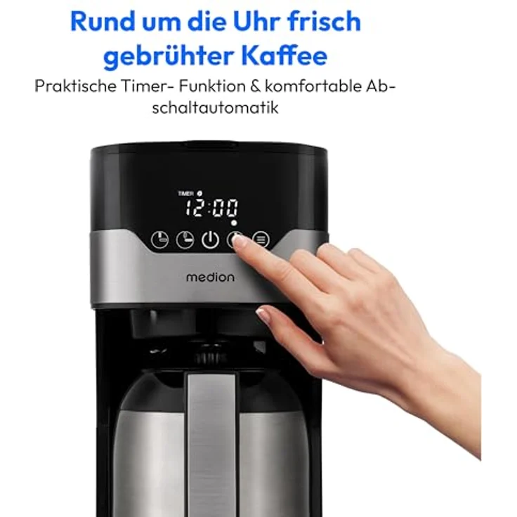Medion Filterkaffeemaschine MD 18458, 1,2l Kaffeekanne, Papierfilter 1x4 – Bild 5