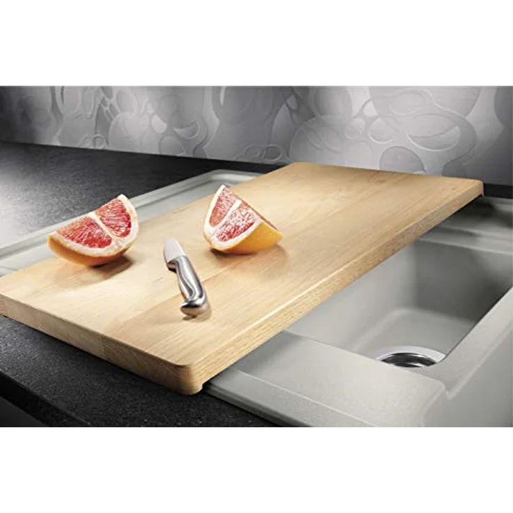 Blanco 218313 Holzschneidbrett aus massiver Buche, passend Spüle, Zubehör für das Waschbecken in der Küche, Buchenholz – Bild 3