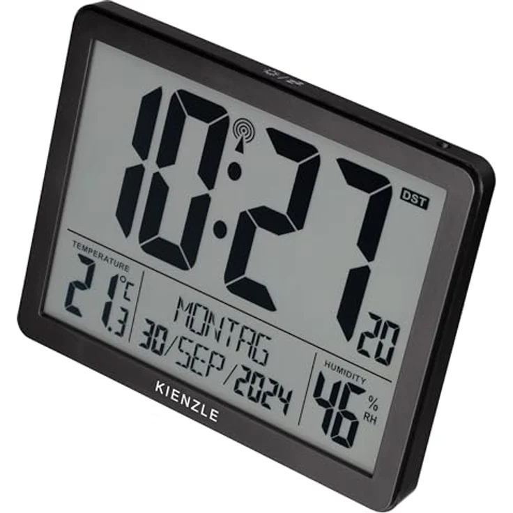 Kienzle Digitaler XXL Funkwecker, große Display-Anzeige, Temperatur- und Luftfeuchtigkeitsmessung, automatische Hintergrundbeleuchtung – Bild 5