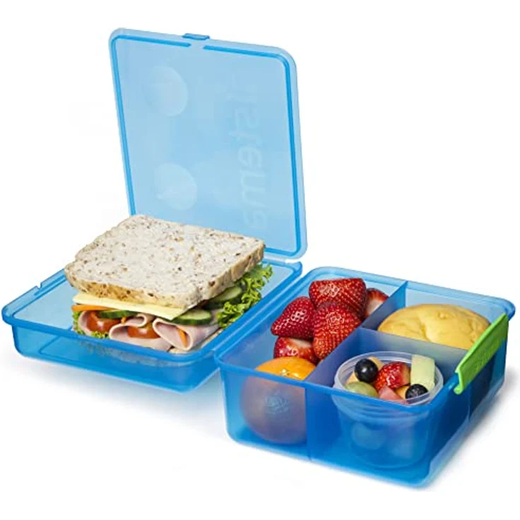 Sistema TO GO-Lunchbox und Frischhaltedose für Kinder | 2 Twist 'n' Sip-Wasserflaschen für Kinder, 2 Lunch Cube Max Vorratsdosen mit Trennfächern und 2 auslaufsichere Joghurtbehälter | BPA-frei – Bild 3