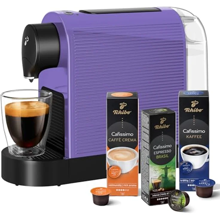 Tchibo Cafissimo Pure plus Kaffeemaschine inkl. 30 Kapseln | 0,8l | 1250 Watt | Deep Lavender – Bild 1
