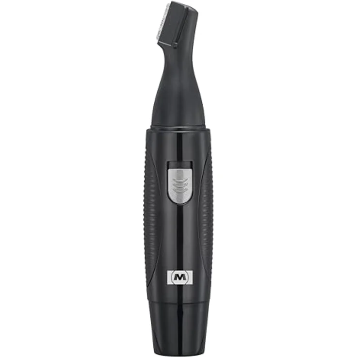 Melissa 16670094 Nasenhaartrimmer-Set, 3 austauschbare Köpfe, rostfreie Stahlklingen, batteriebetrieben, schwarz – Bild 2