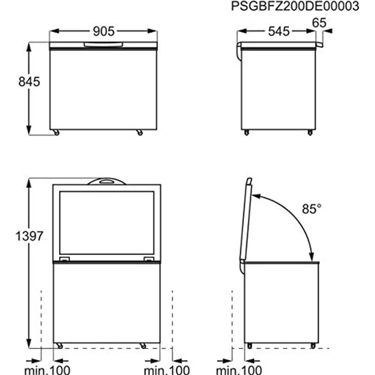 Zanussi ZCAN20FW1 (922718151) Gefriertruhe, freistehend, Energieklasse F – Bild 9