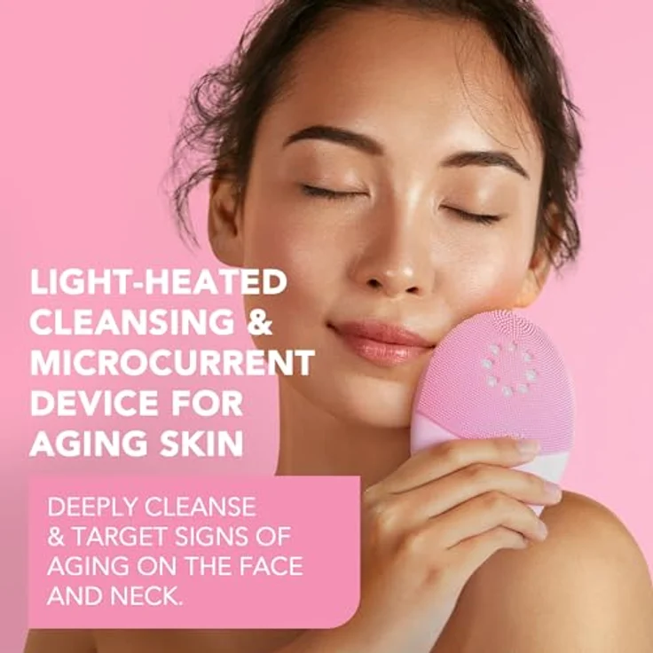 FOREO Elektrische Gesichtsreinigungsbürste LUNA™ 4 plus normal skin, 4-in-1 Gesichtsreinigungsgerät mit T-Sonic™ Pulsationen, NIR und rotem LED-Licht - Blau – Bild 2