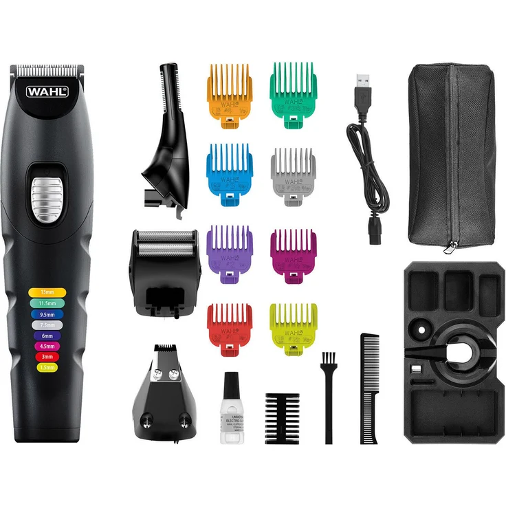 Wahl Multifunktionstrimmer Color Trim Advanced, 18-teiliges Akku-Multigroomer Set, Lithium-Ionen-Technologie, USB Aufladung – Bild 1