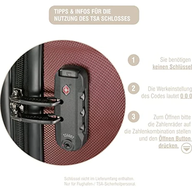 Bugatti Koffer Galatea, Rot, (96 l, S, M, L) – Bild 6