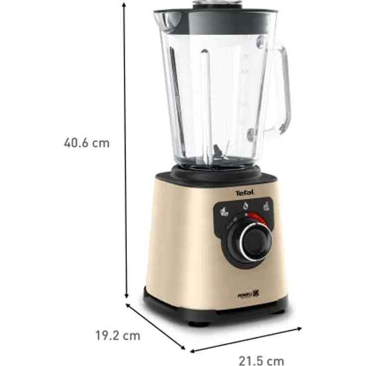 Tefal PerfectMix + High Speed Blender, Powelix Messertechnologie für schnelle Ergebnisse, Einfach zu reinigen, Leistungsstarke Blenden, 2L Thermo-Resistant Glaskanne, BL871D31 – Bild 3