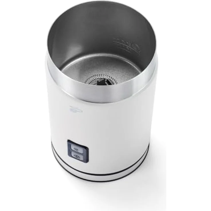Tchibo elektrischer Milchaufschäumer, 130ml Fassungsvermögen, aus rostfreiem Edelstahl, Antihaftbeschichtung, warmer und kalter Milchschaum, für Latte Macchiato, Cappucino und Kakao (Weiß) – Bild 3