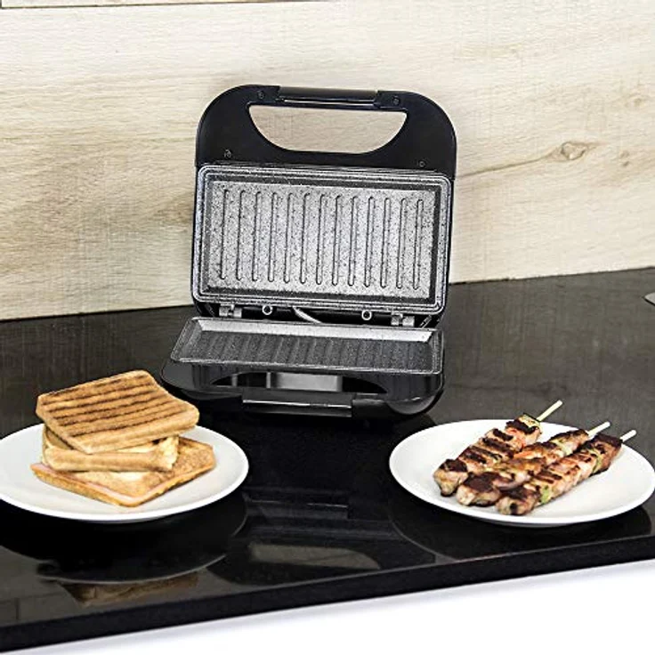Cecotec Toast Grillfläche.Sandwichmaker mit Antihaftbeschichtung, Kapazität für 2 Sandwiches, Grillfläche, Cold Touch-Griff, Cable Retriever, 750 W. – Bild 9