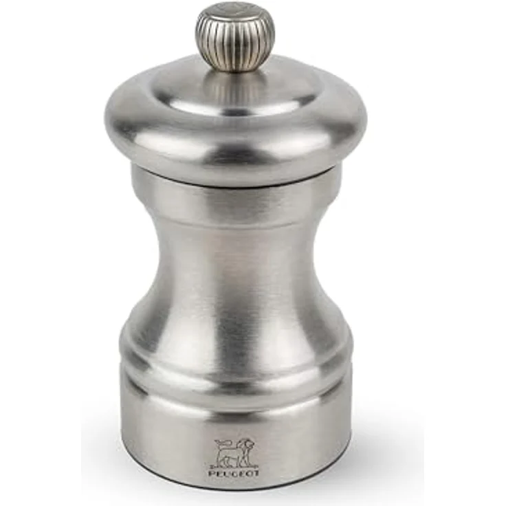 PEUGEOT Bistro Chef Salzmühle, 10 cm Edelstahl, präzises Mahlen mit stufenloser Körnungseinstellung – Bild 1