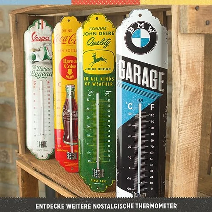 Nostalgic-Art Thermometer, Metall, Coca - Cola - In Bottles Yellow, 28 x 6.5 x 2 cm – Bild 6
