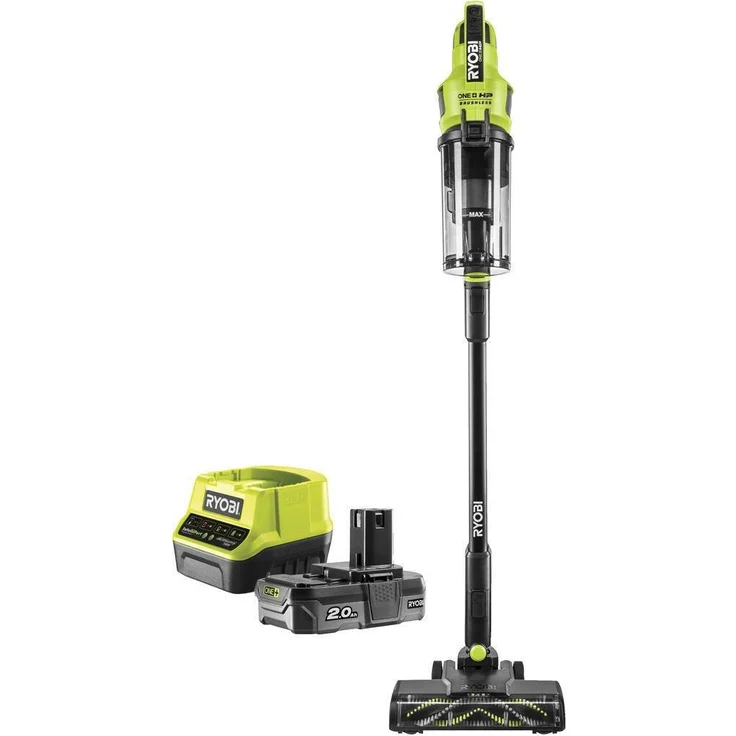 Ryobi Akku-Bodenstaubsauger 18 V ONE+, Saugleistung 60 AW, RSV18-120G, 2 Ah Akku und Ladegerät – Bild 1