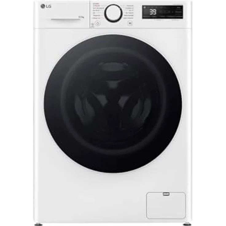 LG V5WD95SLIM, Klasse A - E, Frontlader-Waschtrockner 9-5 kg, Waschtrockner Slim 53,5 cm Tiefe, Wi-Fi, AI Direct Drive, Tiefenreinigung mit Dampf, TurboWash 360, Große Kapazität, Weiß – Bild 1