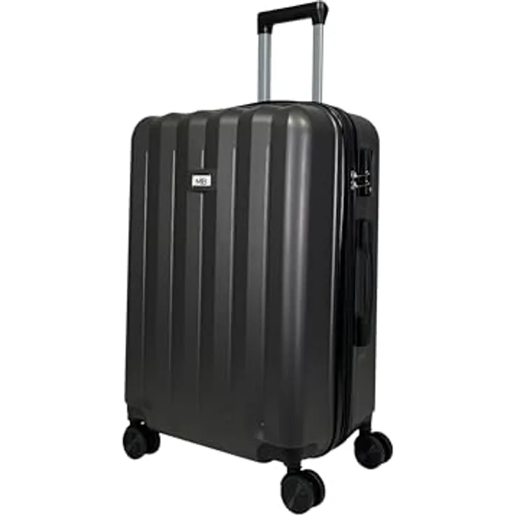 MY TRAVEL BAG ABS Hartschalen-Koffer Trolley Reisekoffer Tasche (Handgepäck-Mittel-Groß-Set) Zwillingsrollen (Anthrazit, Handgepäck (55cm))