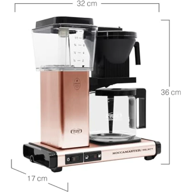 Moccamaster 53971 KBG Select Filterkaffeemaschine, Aluminum, 1.25 liters, Copper – Bild 3