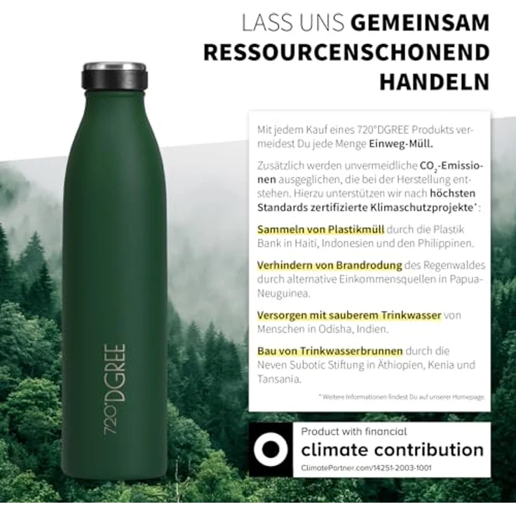 720°DGREE Edelstahl Trinkflasche “milkyBottle” 500ml, BPA-frei, auslaufsicher, für kohlensäurehaltige Getränke, für Kinder, Sport und Schule – Bild 5