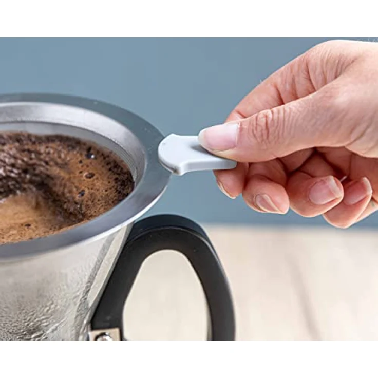 La Cafetière 1,1 Liter Slow Brew Manuelle Tropfkaffeemaschine, Edelstahlfilter, 8-Tassen-Kapazität aus hitzebeständigem Borosilikatglas – Bild 4
