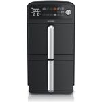 Arendo Heißluftfritteuse XXL Doppelkammer Airfryer 11L, Dual Zone, 2400 W, Edelstahl, fettarmes gesundes Kochen