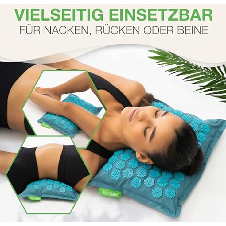 BACKLAxx® Akupressurmatte und Akupressur Kissen aus Halbleinen und Kokosfasern, nachhaltig und antibakteriell – Bild 5