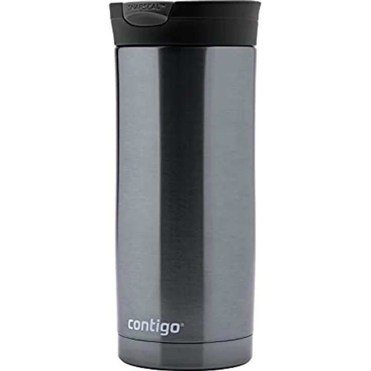 Contigo Thermobecher Huron Snapseal, Edelstahl Isolierbecher, Kaffebecher to go, auslaufsicher, spülmaschinenfester Deckel BPA-frei, 470 ml – Bild 7