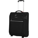 travelite 2 Rad Handgepäck Koffer mit Schloss erfüllt IATA Bordgepäck Maß, Gepäck Serie CABIN: Kompakter Weichgepäck Trolley, 52 cm, 39 Liter, Schwarz