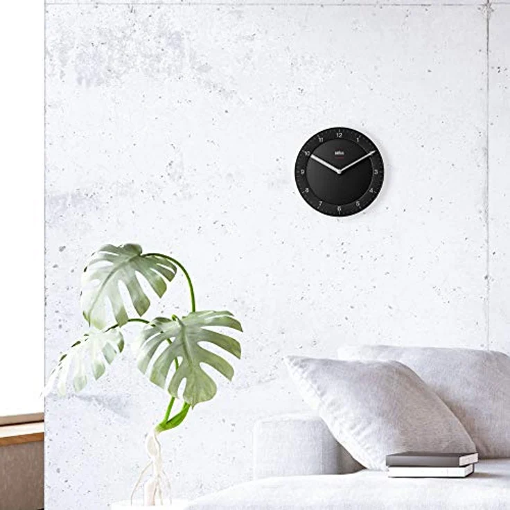 Braun Funkwanduhr Wanduhr, Kunststoff, Schwarz, normal – Bild 2