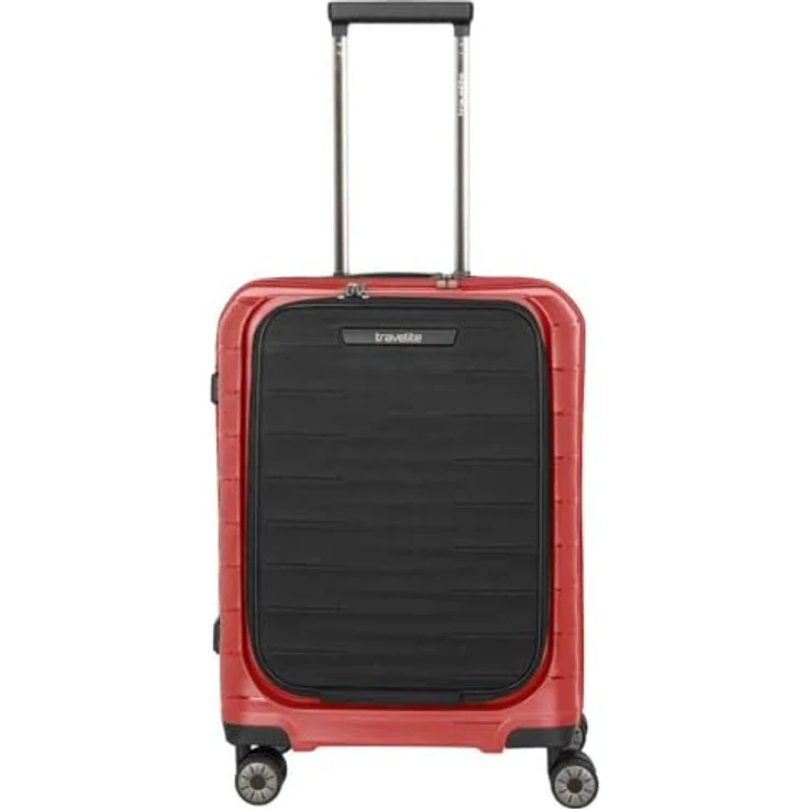 Travelite Mooby, 4 Rollen Kabinentrolley 55 cm mit Laptopfach, rot – Bild 1
