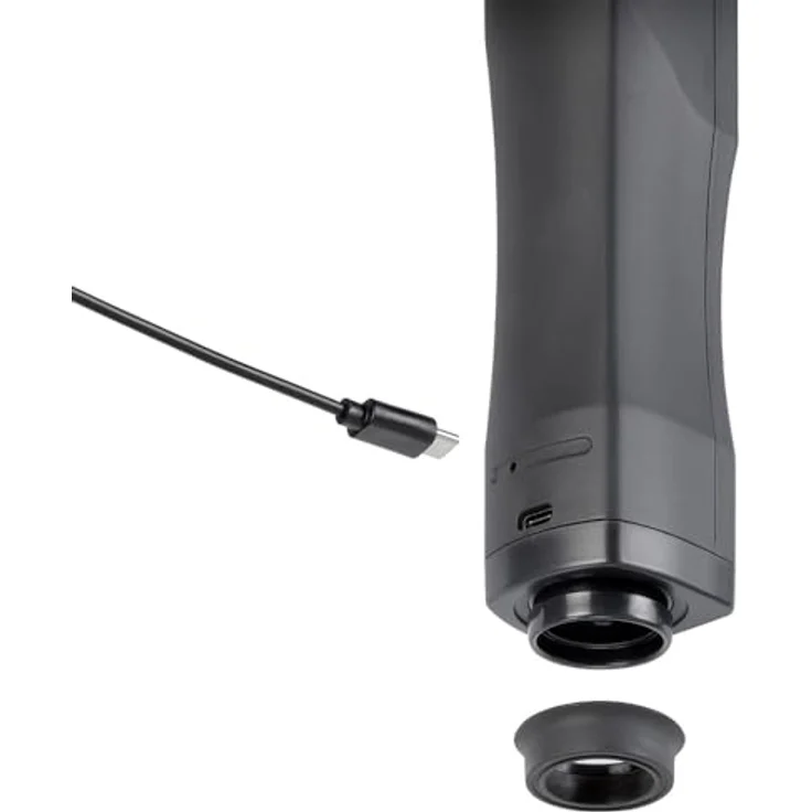 CASO Vacu One Touch Handvakuumierer, 3 L Pumpenleistung, -0,4 bar Druck, Lithium-Ionen-Akku für bis zu 150 Minuten Laufzeit, grau – Bild 4