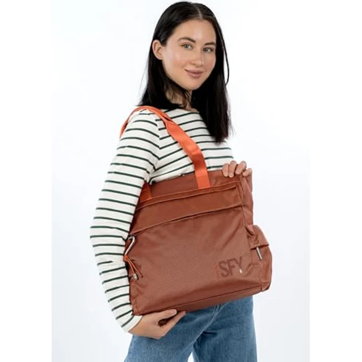 SURI FREY Shopper SFY SURI Sports Marry, zweifarbiger Nylon Shopper mit Reißverschluss, anhängbarem Dekor und verstellbarem Umhängeriemen, für Damen – Bild 3