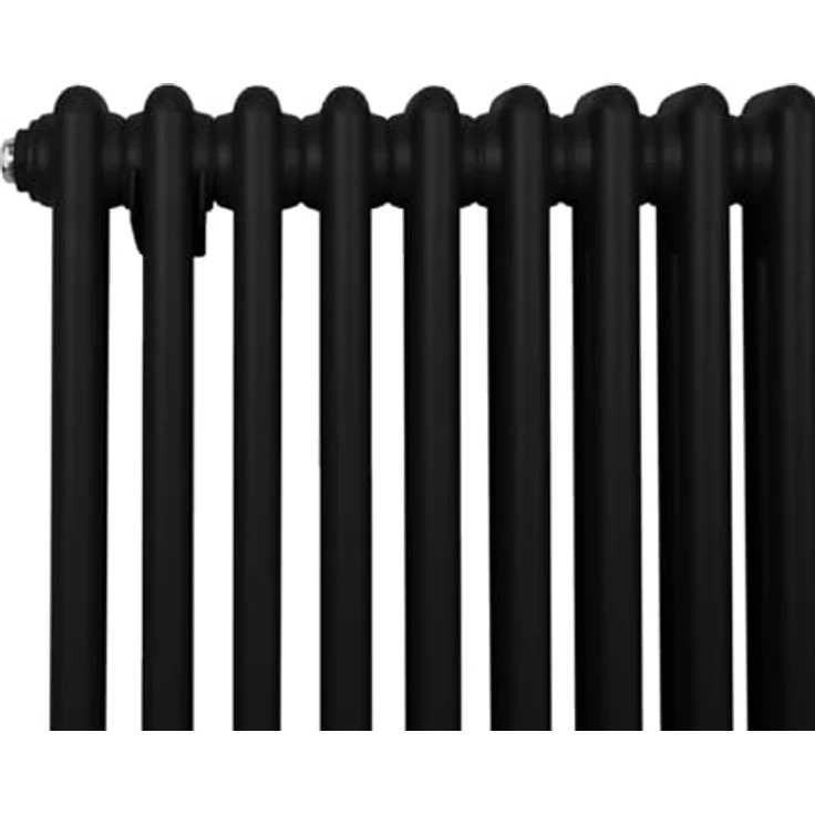 Monster Shop Traditioneller 2-Spalten-Heizkörper 300 x 1012mm | Horizontaler Wandheizkörper | Matt Schwarz Kohlenstoffstahl | Hohe Wärmeleistung 2413 BTU, Stabile Montage & Qualitätsgarantie – Bild 3