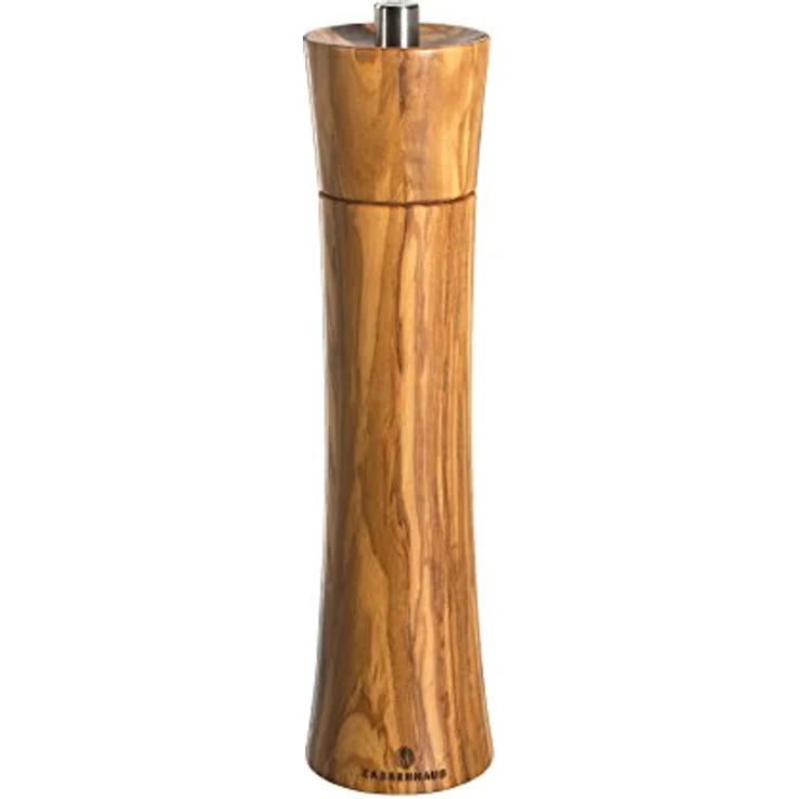 Zassenhaus Pfeffermühle Frankfurt 24 cm, Olivenholz mit stufenlos verstellbarem Hochleistungs-Keramikmahlwerk, befüllt – Bild 1