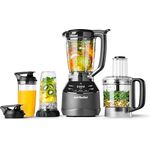 NutriBullet Triple Prep System Elektrischer Mixer 1500 Watt Leistung 3 in 1 Geräte Schwarz NBF580B