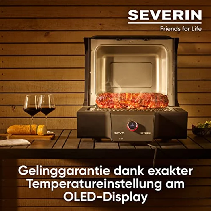 Severin PG 8106 SEVO GT Tischgrill, 3000 Watt, Schwarz, Silber – Bild 4