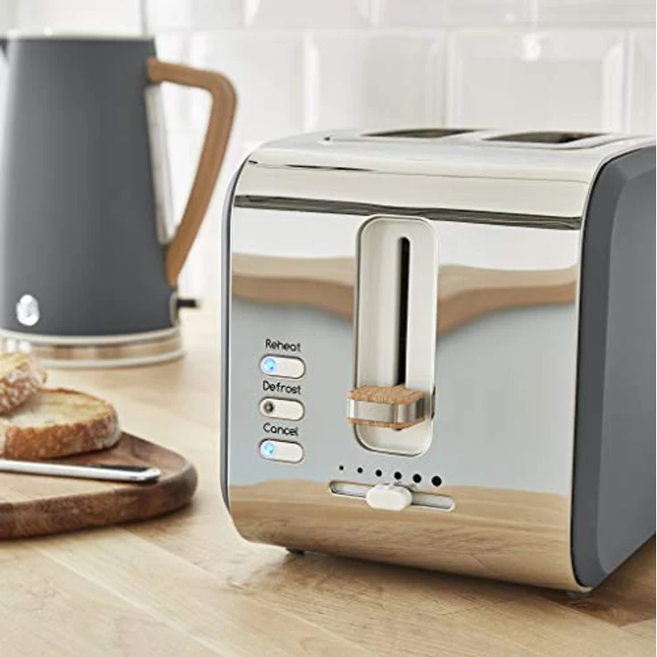 Swan Nordic Toaster Breitschlitz, 2 Scheiben Schiefergrau – Bild 6