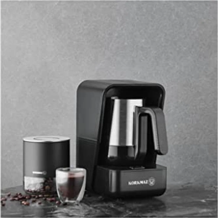 Korkmaz Moderna Grau/Satin Kaffeemaschine - 400W, 5 Tassen Kapazität, Glutgeschmack – Bild 2