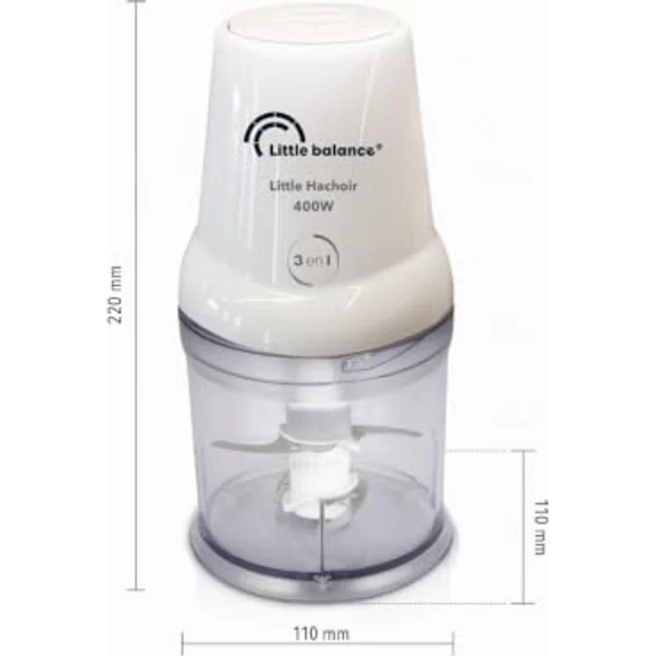 LITTLE BALANCE Little Balance 8586, Standmixer mit 0,5 l Schüssel, 400 W, Weiß, Kunststoff – Bild 2