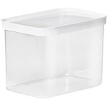 Emsa N11425 Optima Trockenvorratsdose 4,4 Liter | rechteckig | 100% sicher, hygienisch, unbedenklich und platzeffizient | Frischedichtung | BPA-frei | transparentes Design