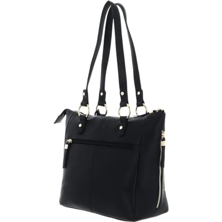 Picard Java Shopper, Ledertasche mit Laptopfach für 36 cm Geräte, schwarz – Bild 4
