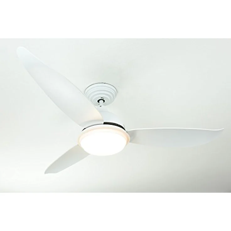 Pepeo Energiespar Deckenventilator Raja weiß mit dimmbarer LED Beleuchtung, 122cm, inklusive Fernbedienung – Bild 4