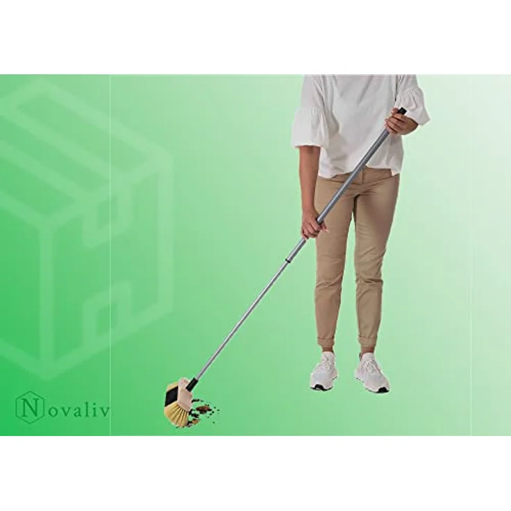 Novaliv 2X Zimmerbesen mit Stiel I feine Kunstborsten I Handbesen Holz I Teleskopstiel I Stubenbesen Kehrbesen Besen mit Gewinde – Bild 5
