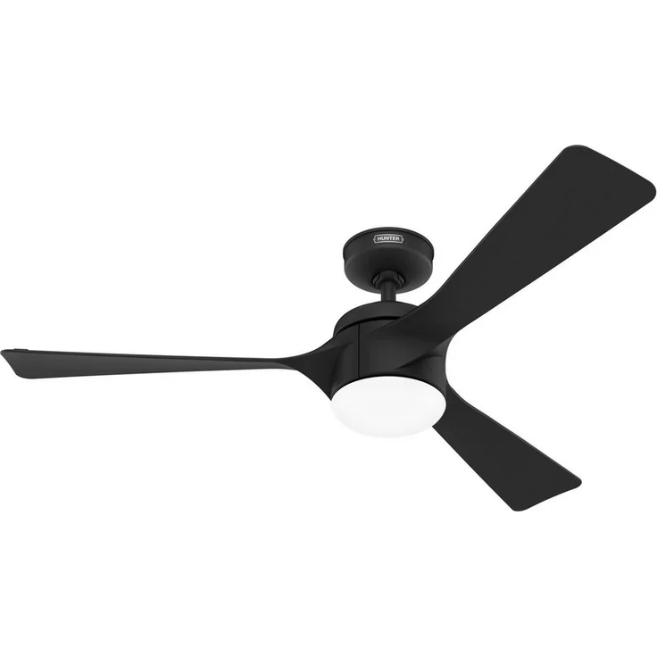 Hunter Rosedale DC Deckenventilator, dimmbar, schwarz, mit LED und Fernbedienung
